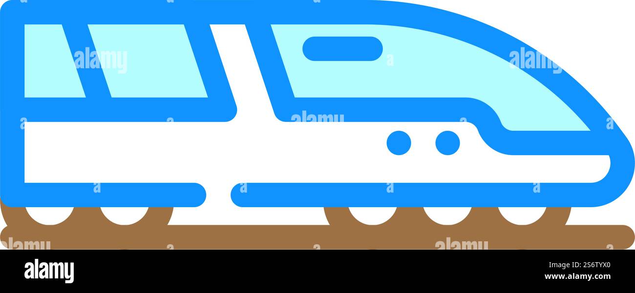 railway electric color icon vector. railway electric sign. isolated ...