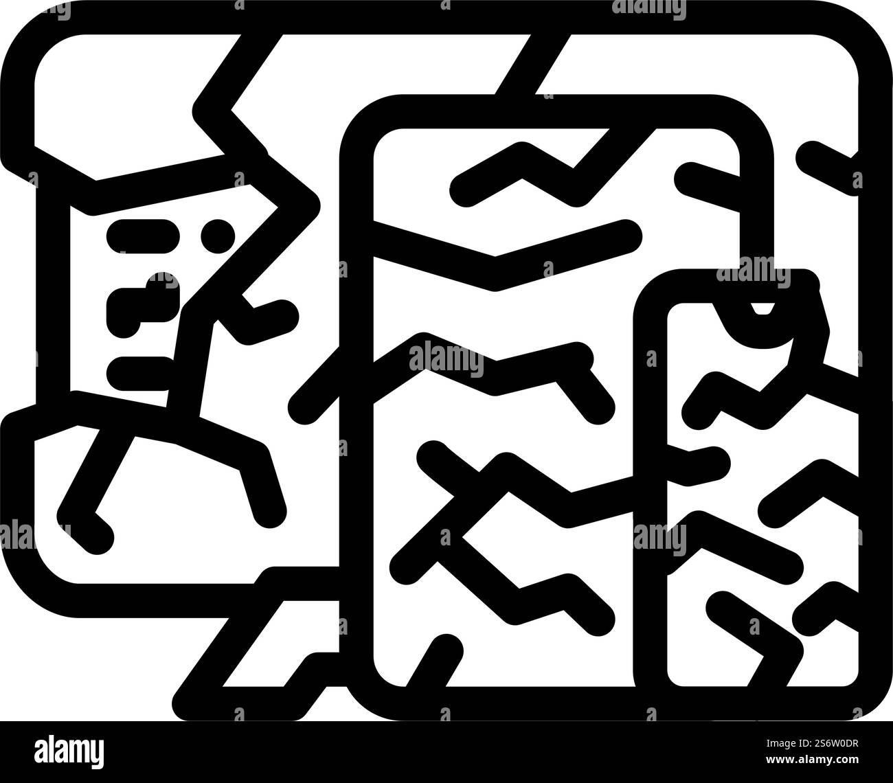 technique trash line icon vector. technique trash sign. isolated ...