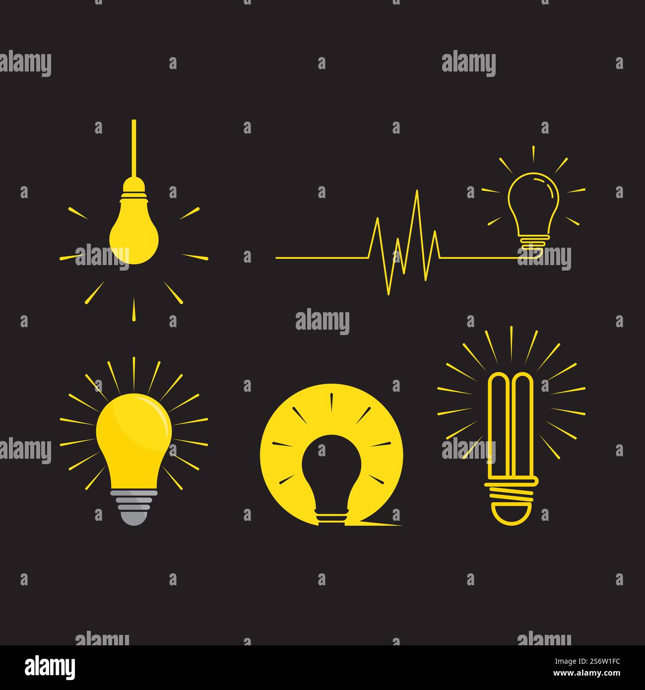 Bulb technology ilustration logo vector design Stock Vector