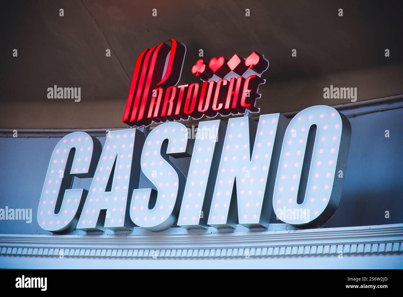Partouche casino sign Stock Photo