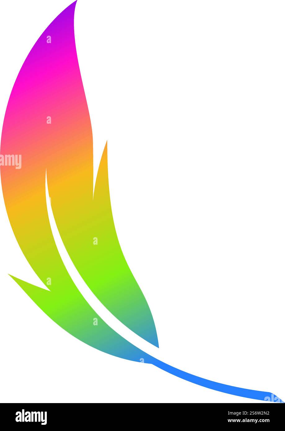 Feather ilustration logo vector template Stock Vector
