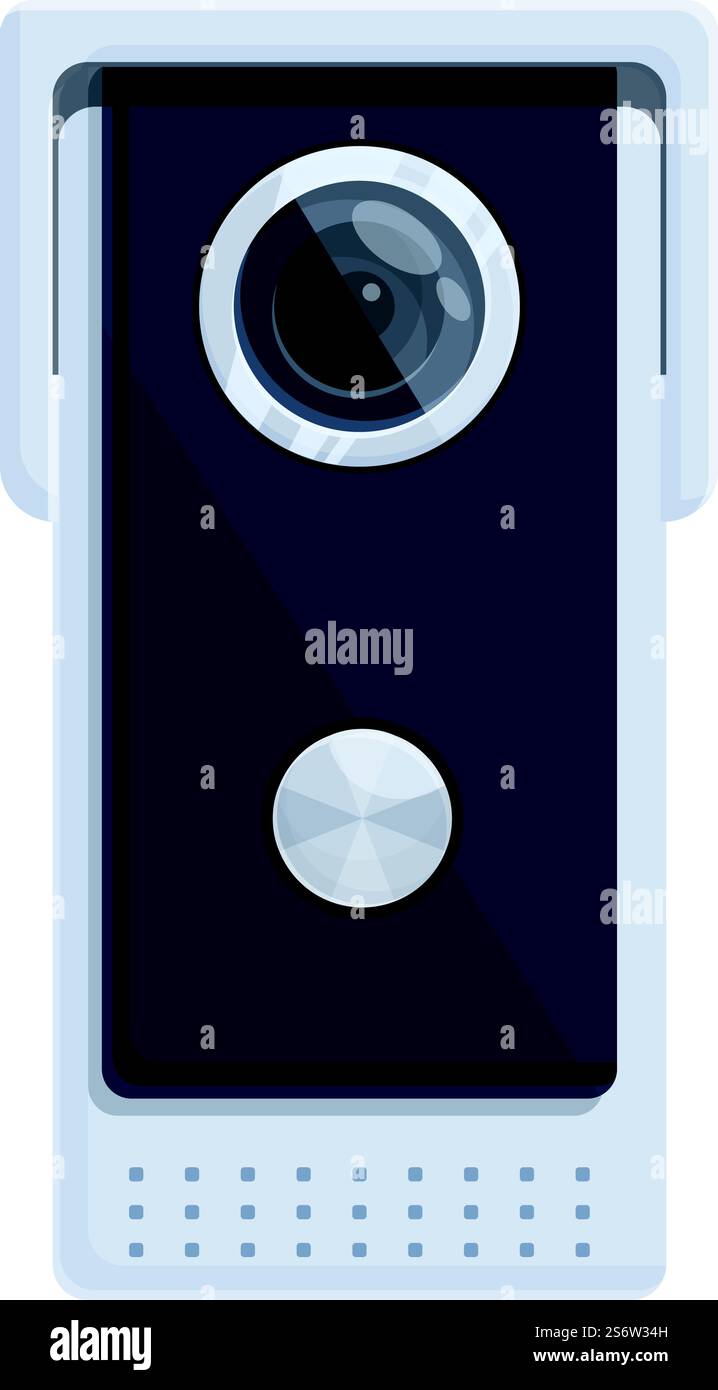 Call intercom icon cartoon vector. Video system. Phone security. Call intercom icon cartoon vector. Video system Stock Vector