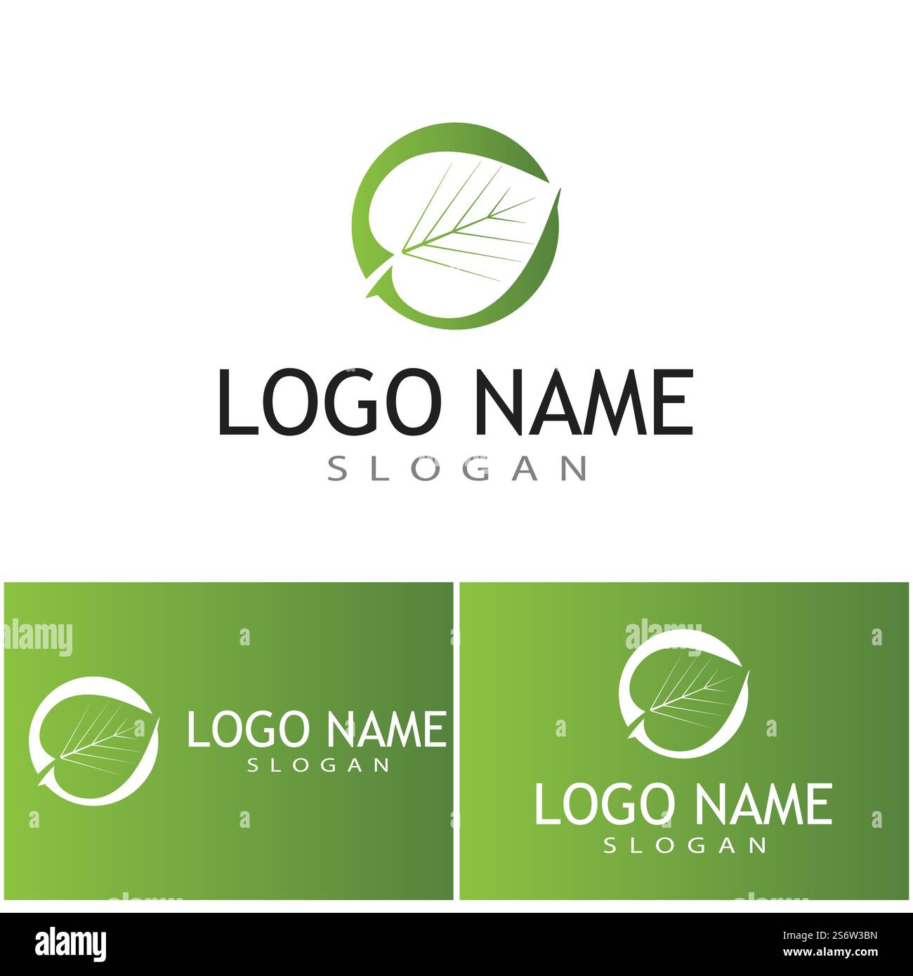 Logos of green Tree leaf ecology nature element vector Stock Vector ...