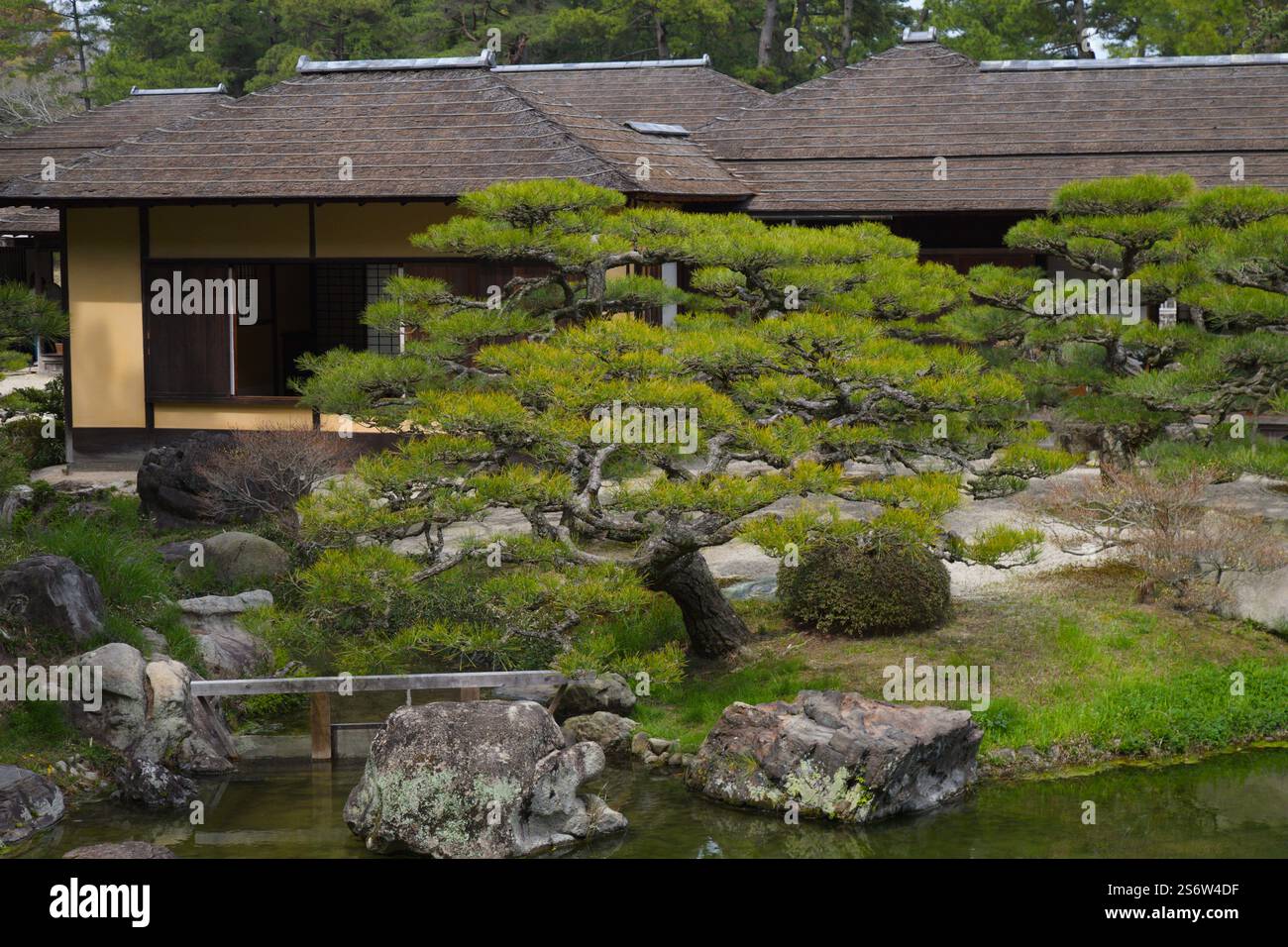 Japan, Shikoku, Takamatsu, Ritsurin-koen, garden Stock Photo
