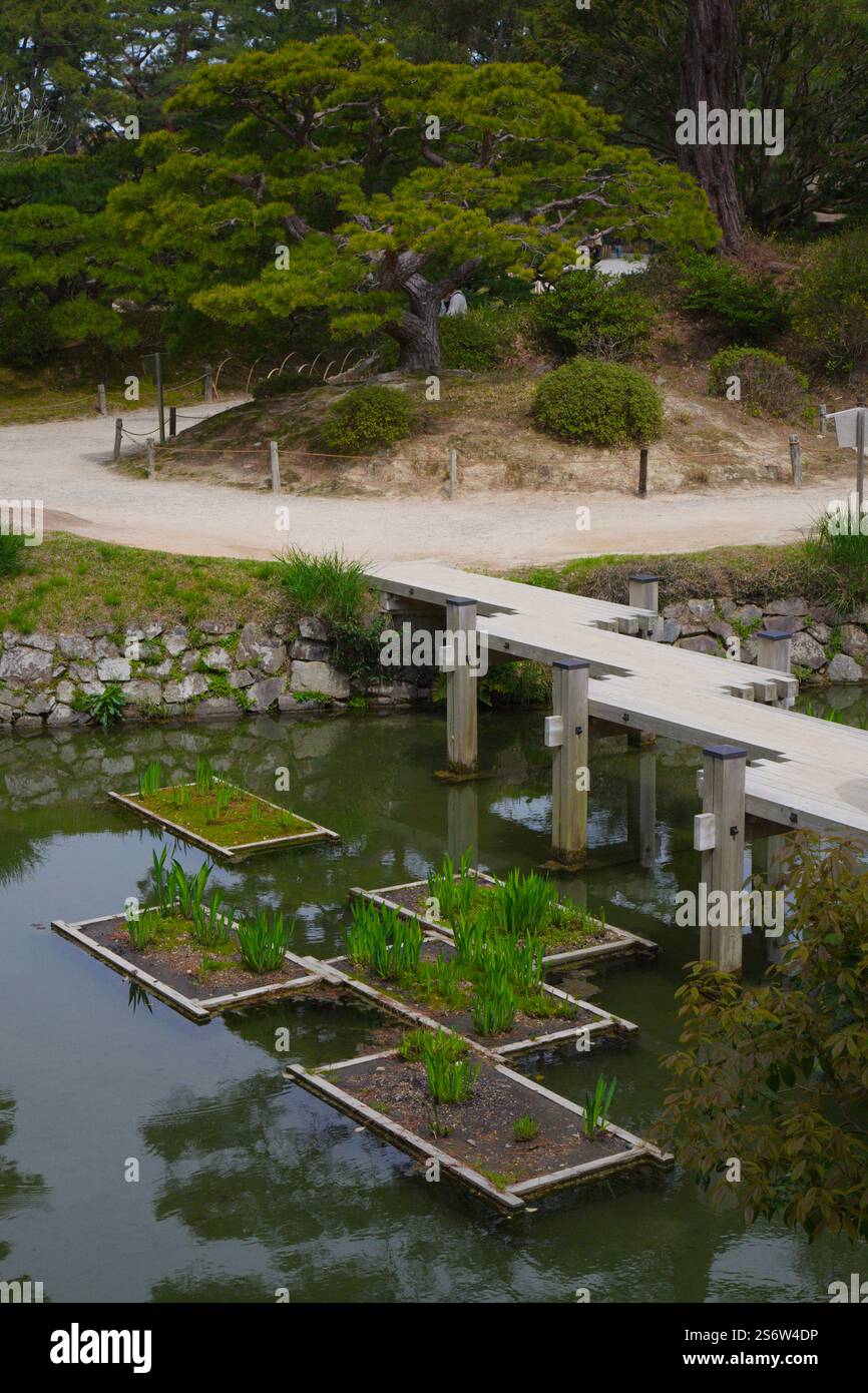 Japan, Shikoku, Takamatsu, Ritsurin-koen, garden Stock Photo