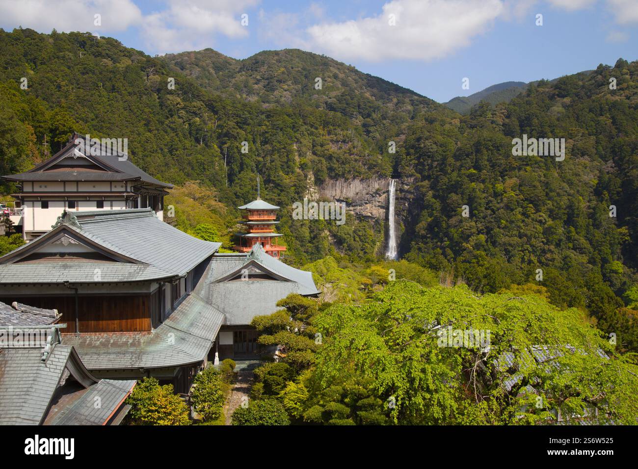 Japan, Kumano Kodo, Nachisan Seiganto-ji Temple Stock Photo