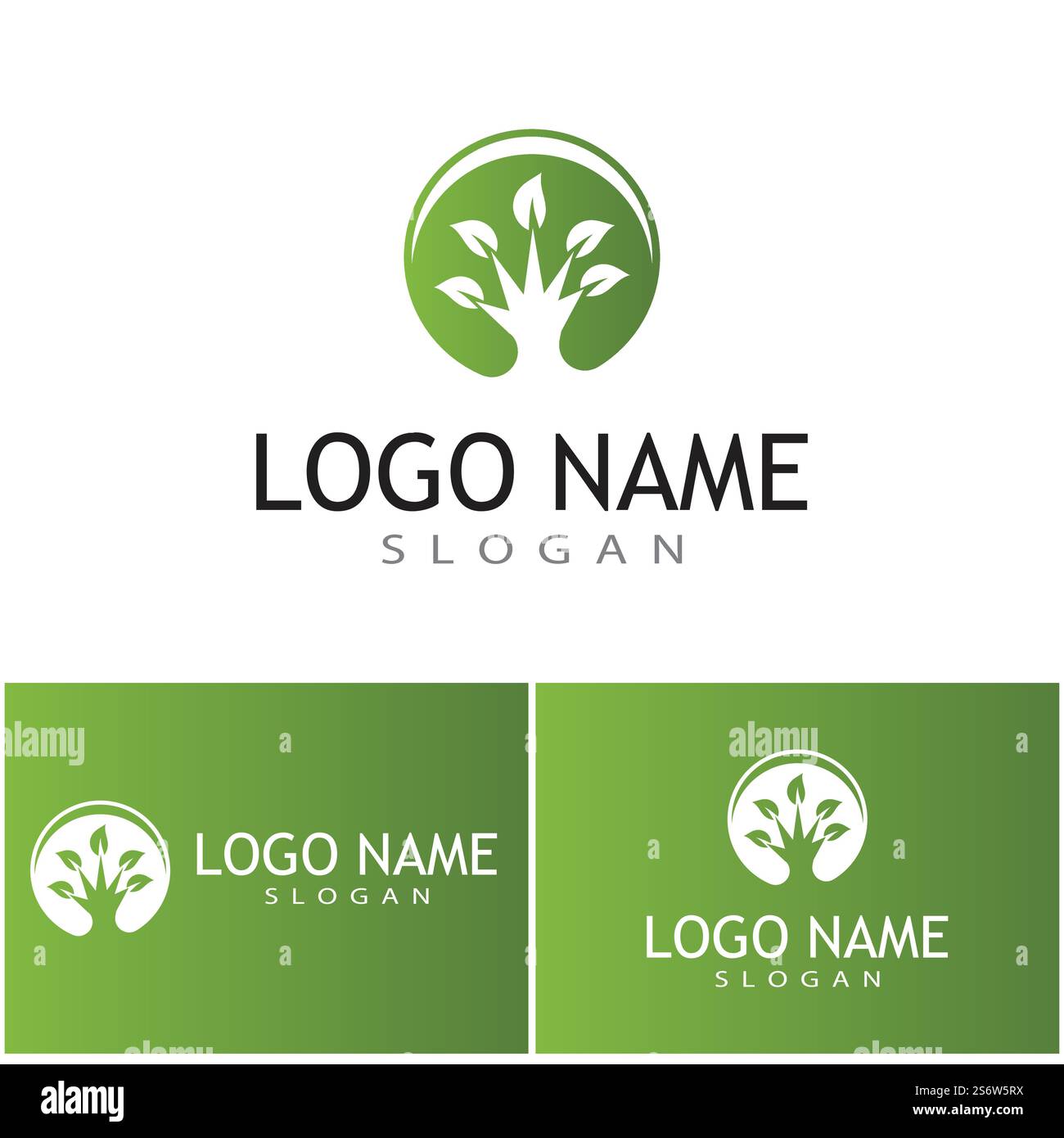 Logos of green Tree leaf ecology nature element vector Stock Vector ...