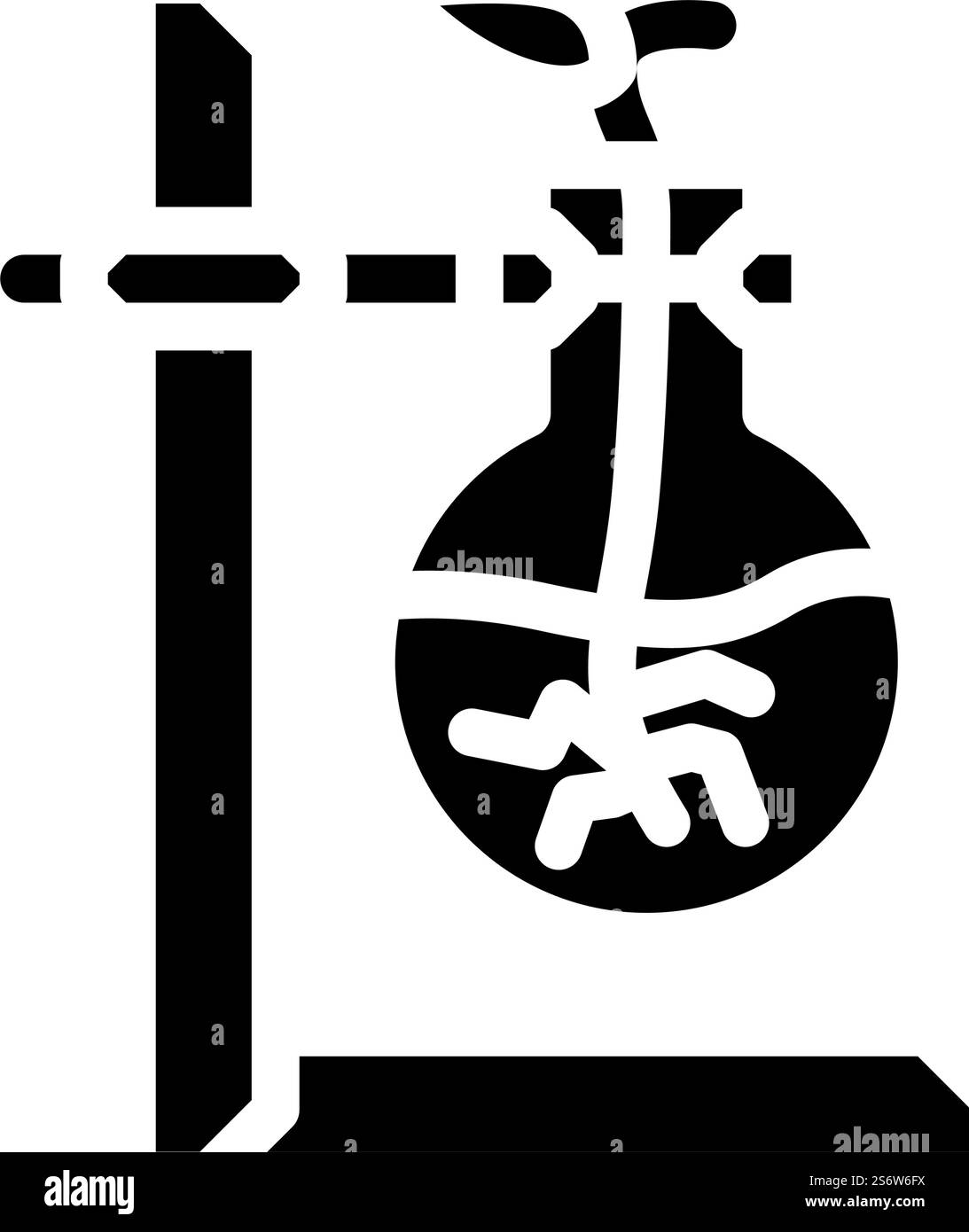 home hydroponics glyph icon vector. home hydroponics sign. isolated ...