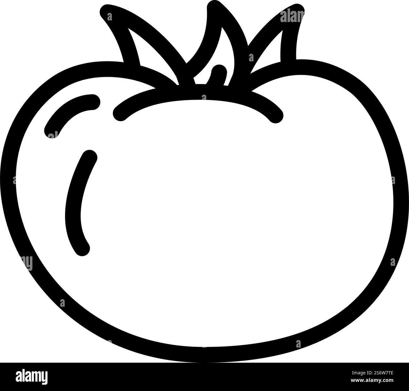 tomato vegetable line icon vector. tomato vegetable sign. isolated ...