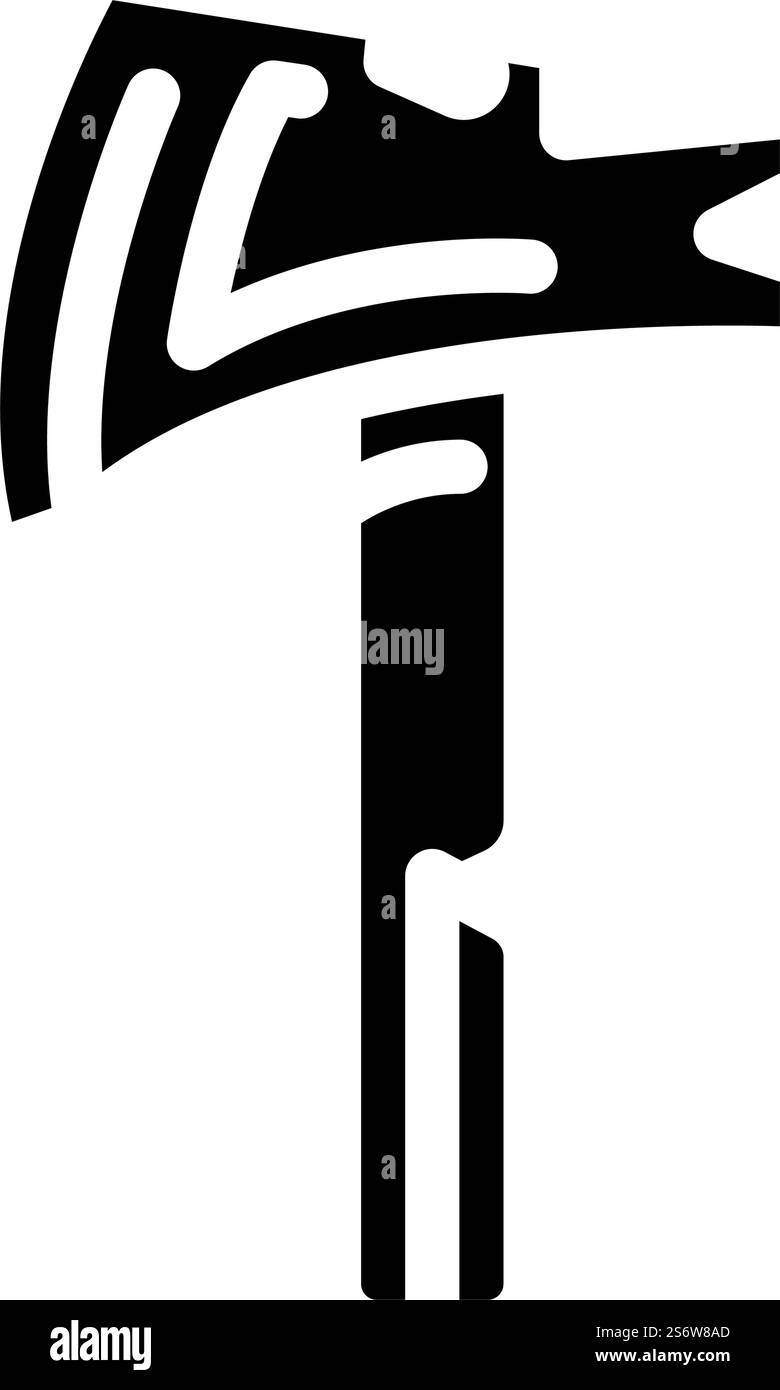 ax multitool glyph icon vector. ax multitool sign. isolated contour ...