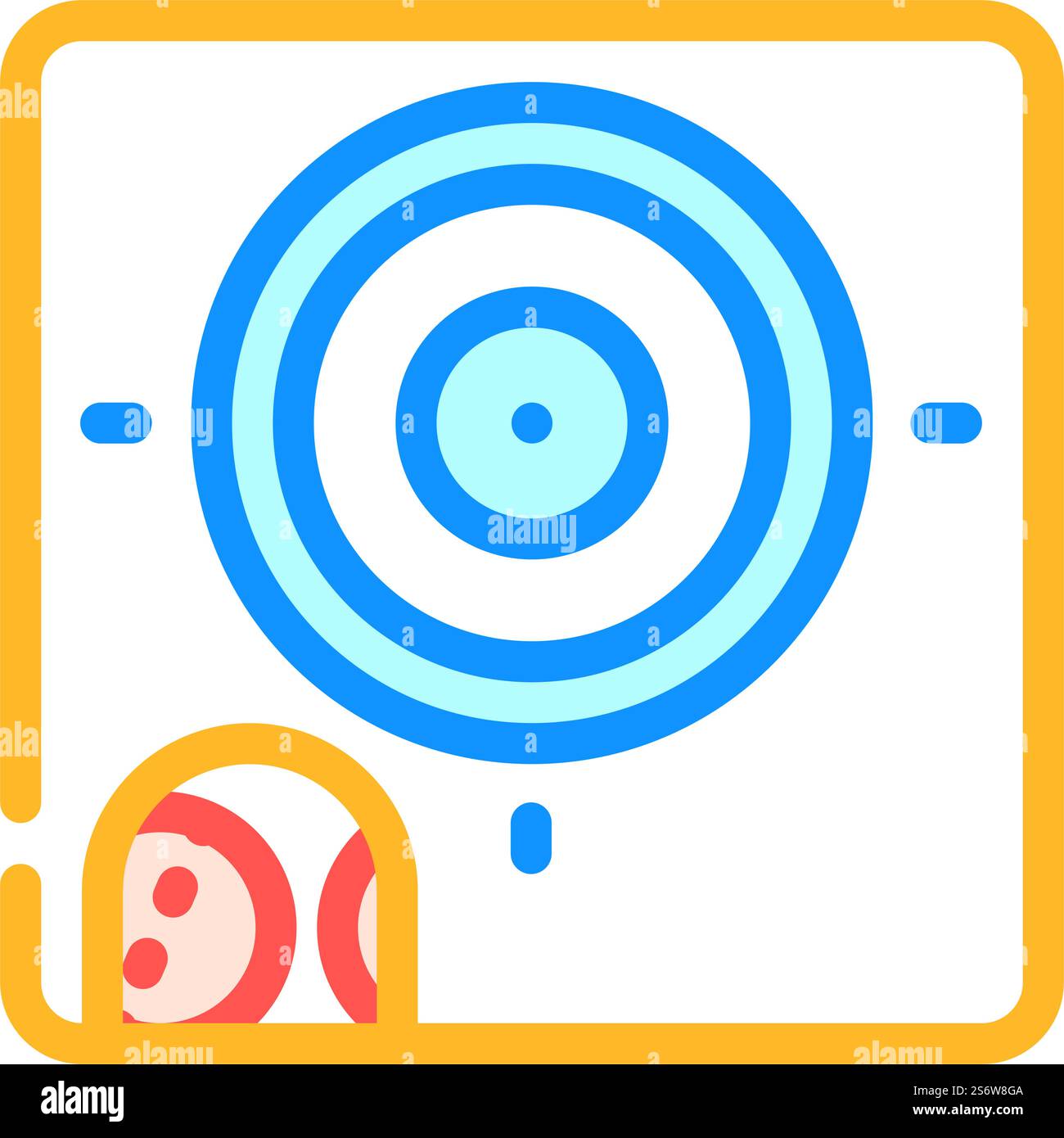 target for training color icon vector. target for training sign ...