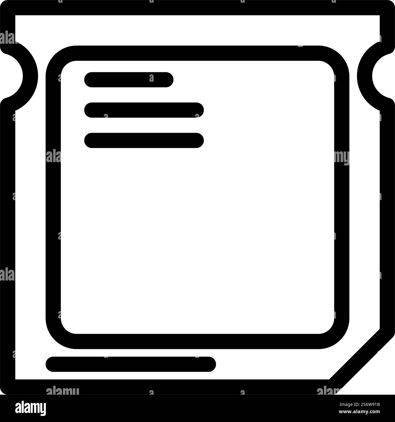 Cpu computer detail line icon vector cpu computer detail sign