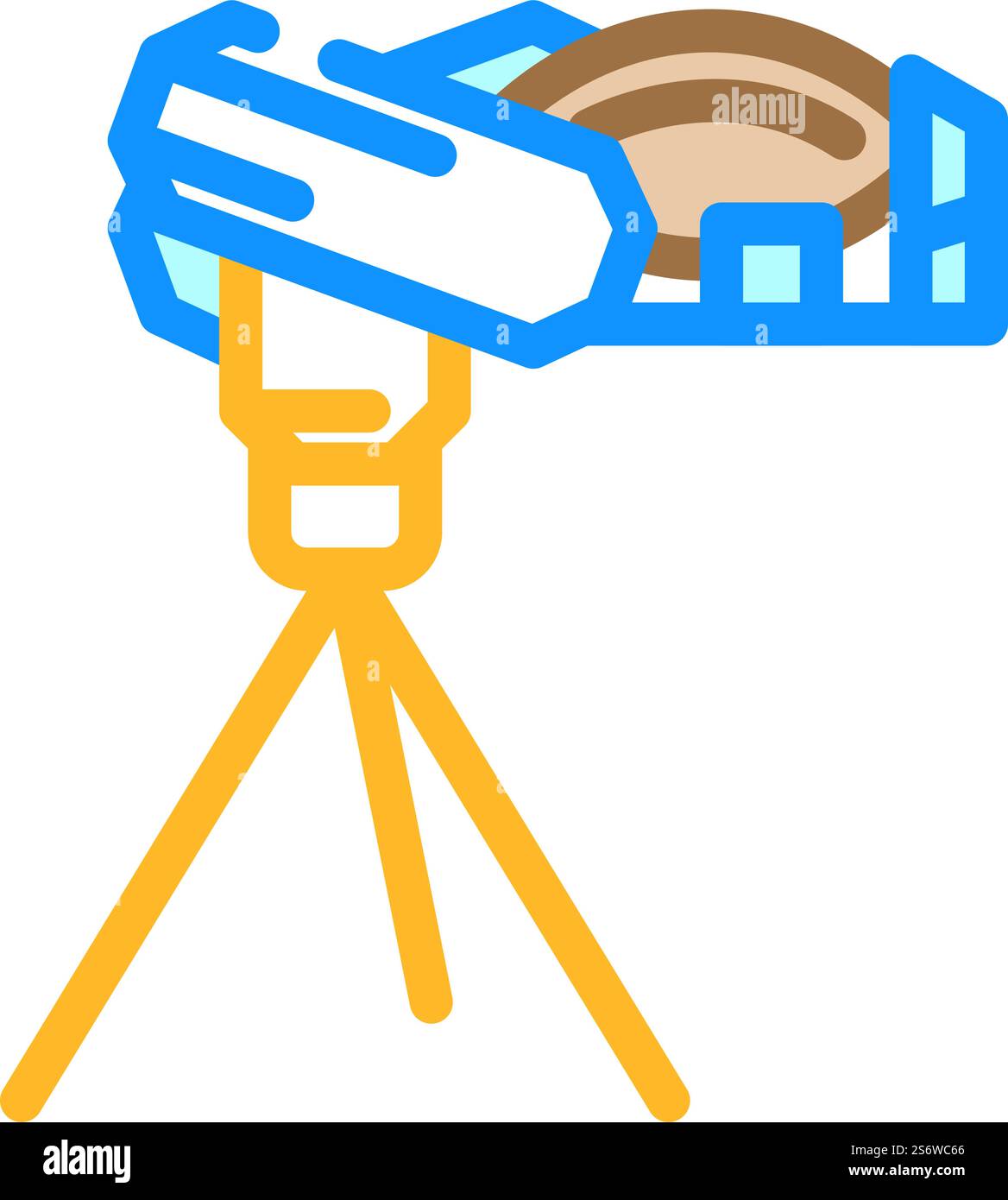 ball throwing apparatus color icon vector. ball throwing apparatus sign ...