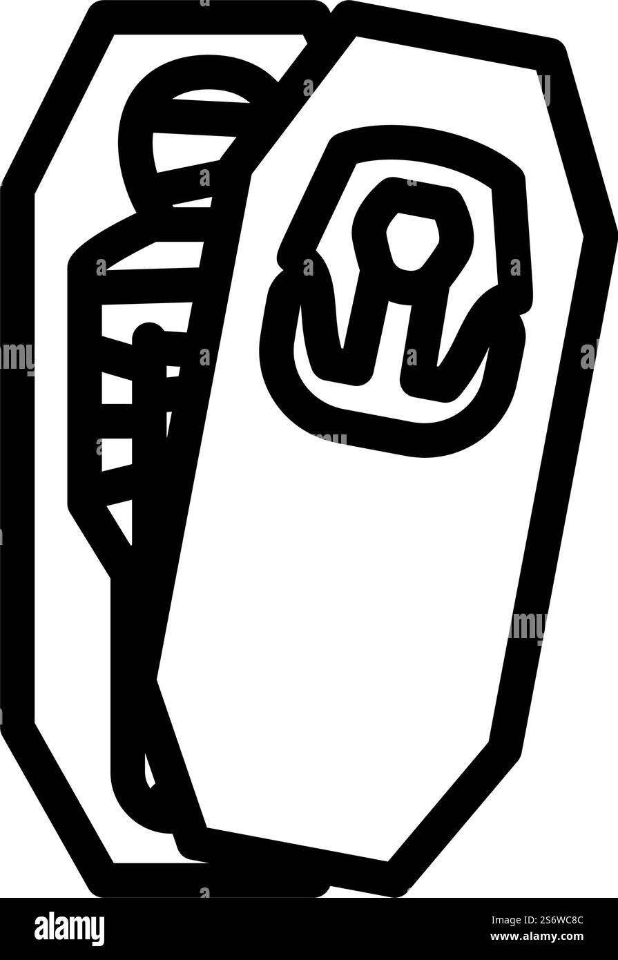 mummy egypt line icon vector. mummy egypt sign. isolated contour symbol ...