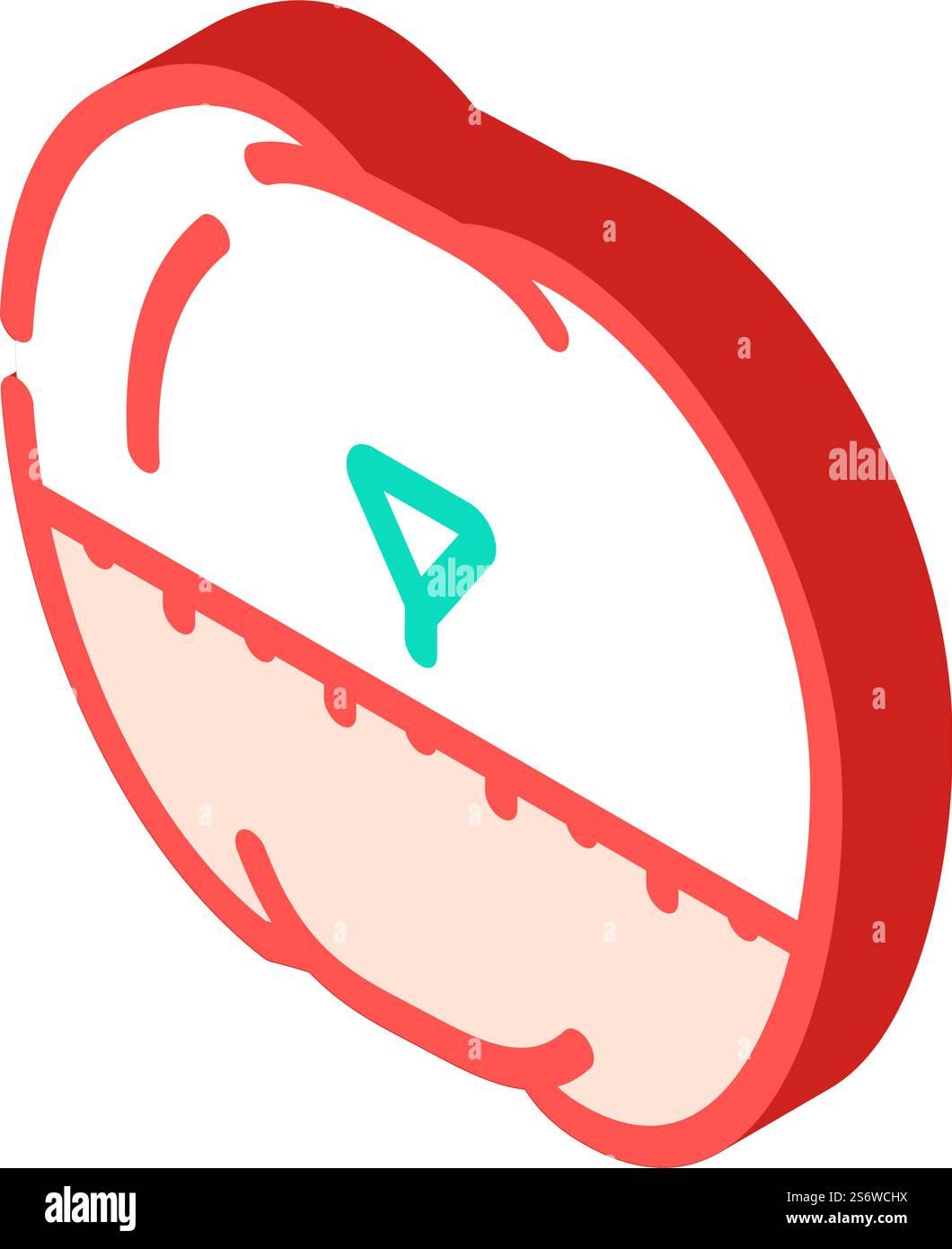 timer in shape of tomato isometric icon vector. timer in shape of ...