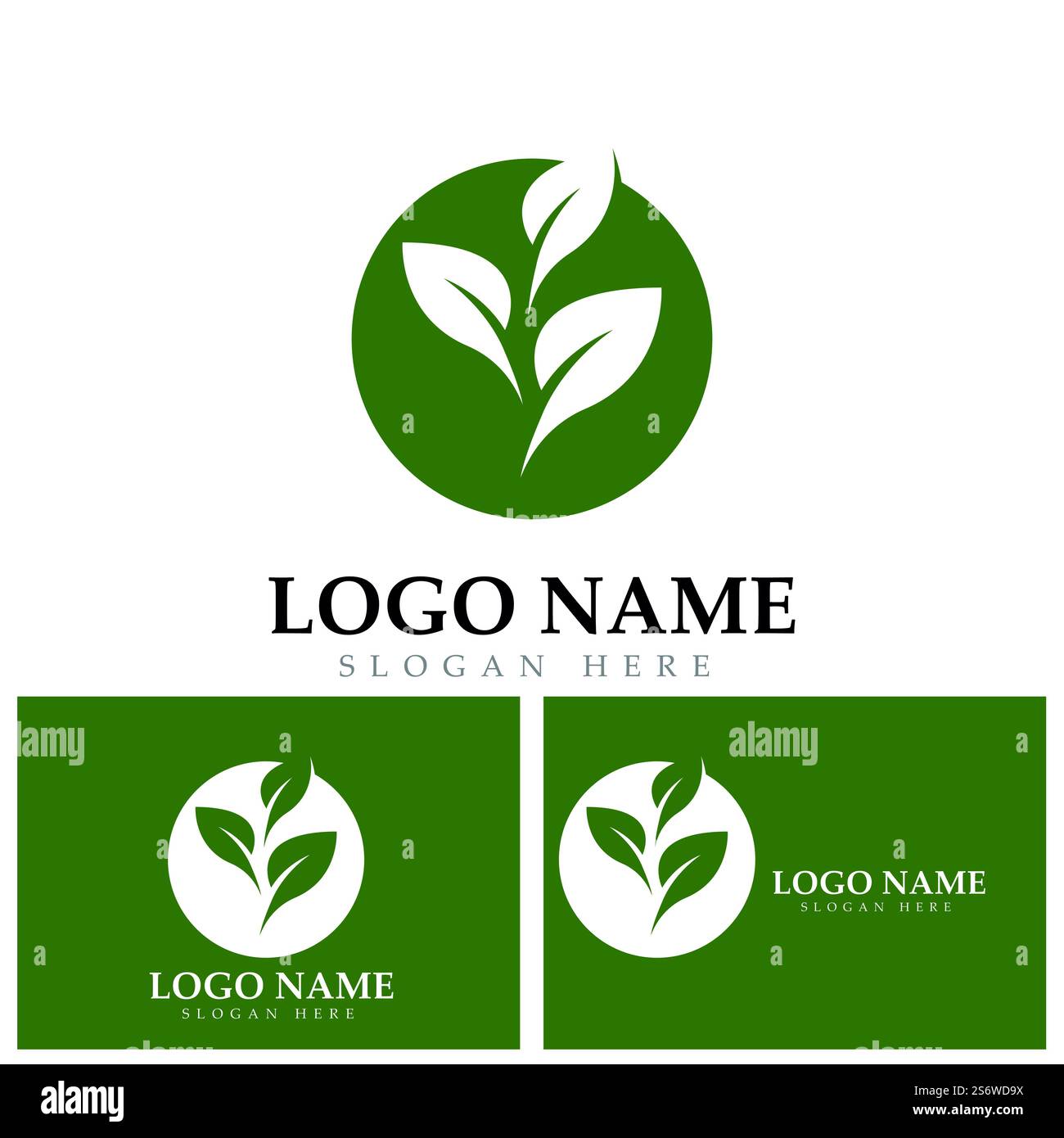 green leaf ecology nature element vector logo Stock Vector Image & Art ...