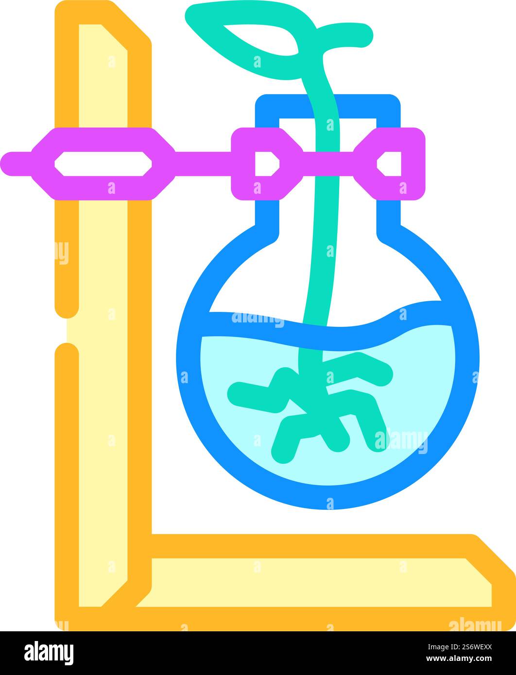home hydroponics color icon vector. home hydroponics sign. isolated ...