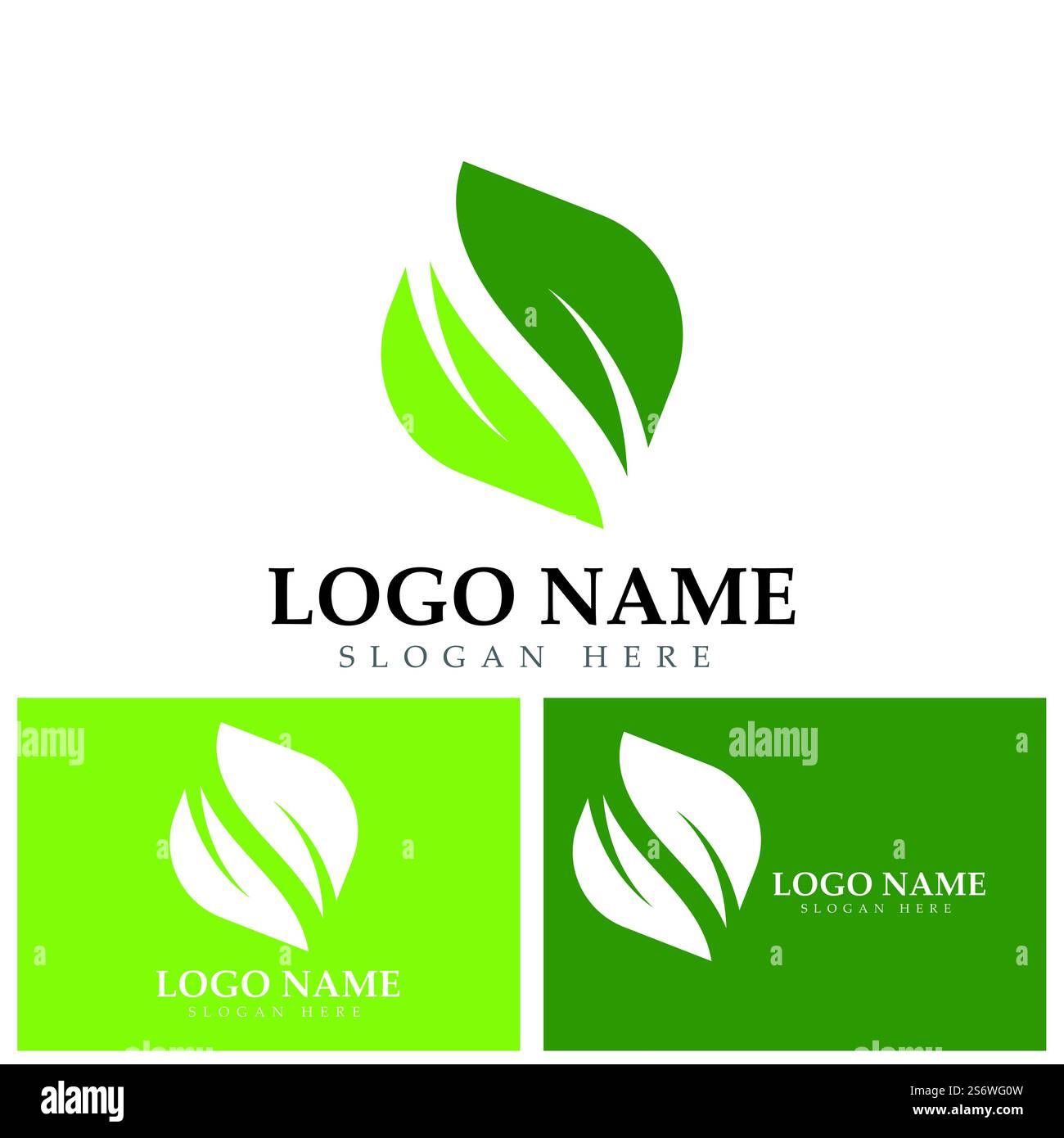 green leaf ecology nature element vector logo Stock Vector Image & Art ...