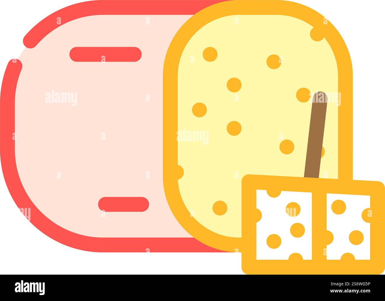 edam cheese color icon vector. edam cheese sign. isolated symbol ...