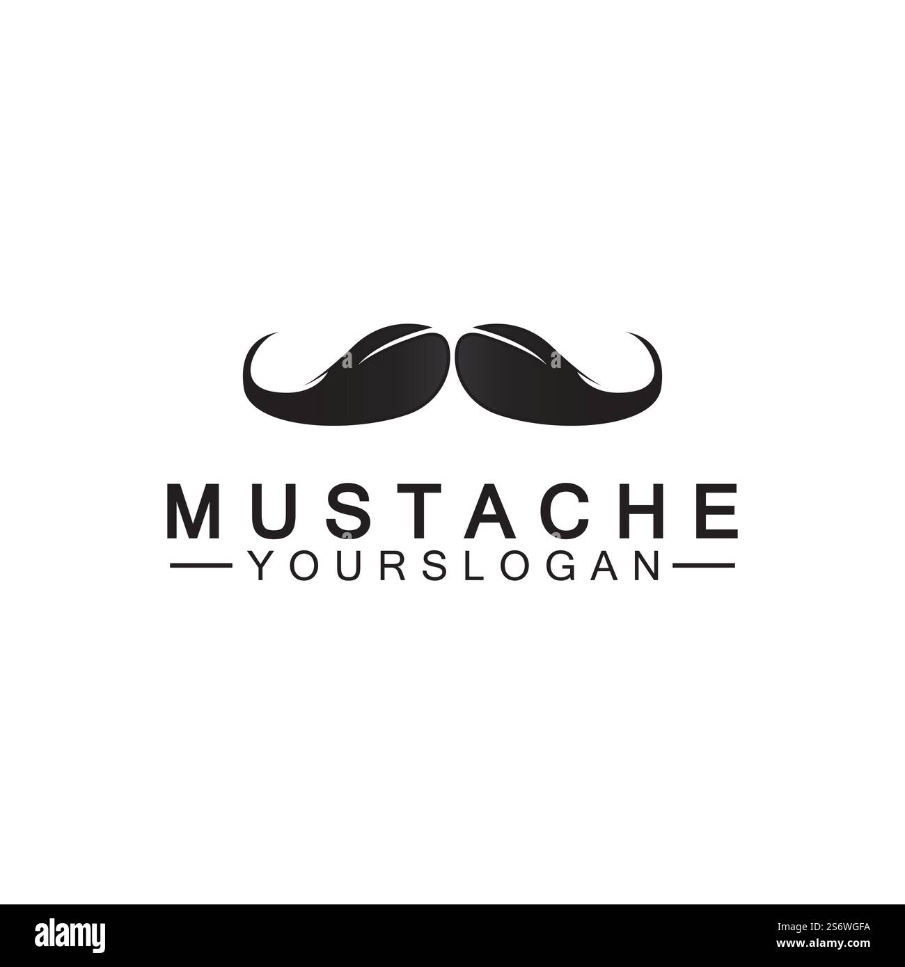 Mustache Vector icon logo design template Stock Vector Image & Art - Alamy