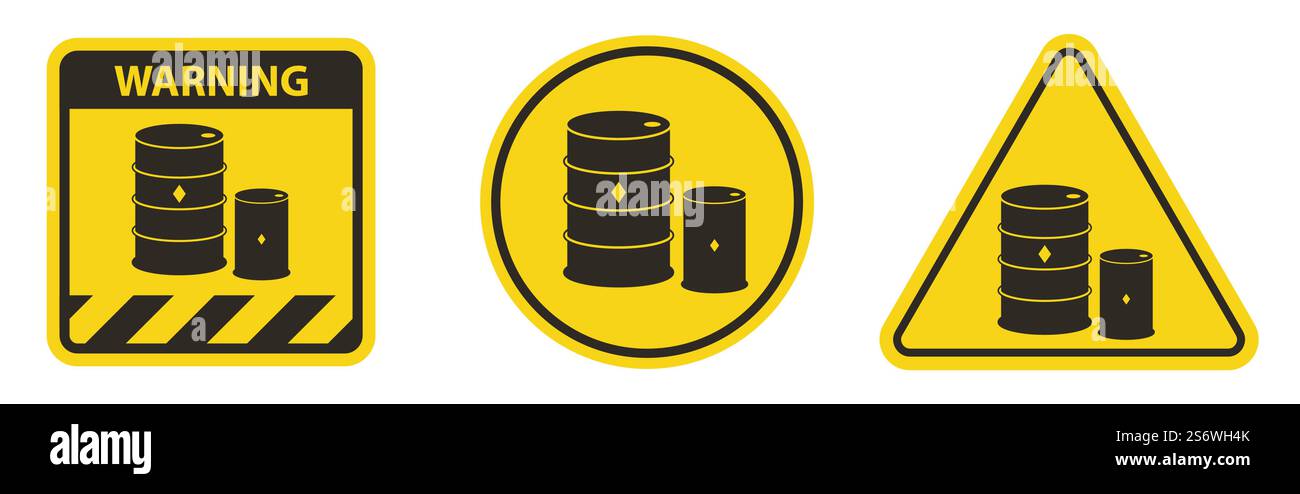 Chemical Drums Black Icon White Background Stock Vector