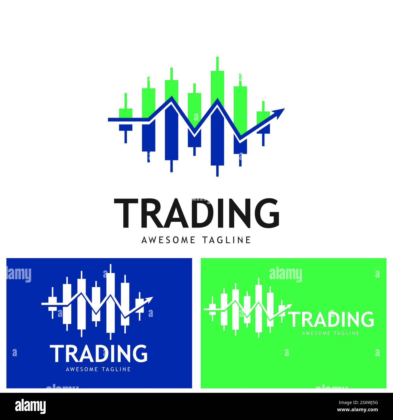 Vector logo with candlestick trading chart analyzing in forex Stock ...
