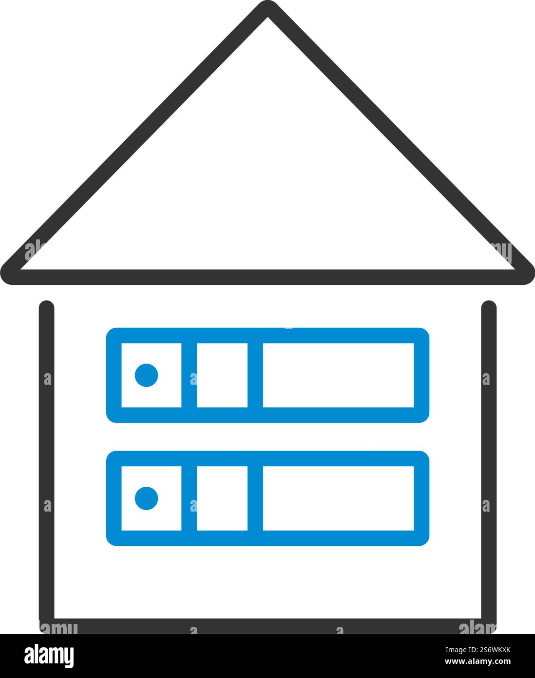 Datacenter Icon. Editable Bold Outline With Color Fill Design. Vector Illustration. Stock Vector