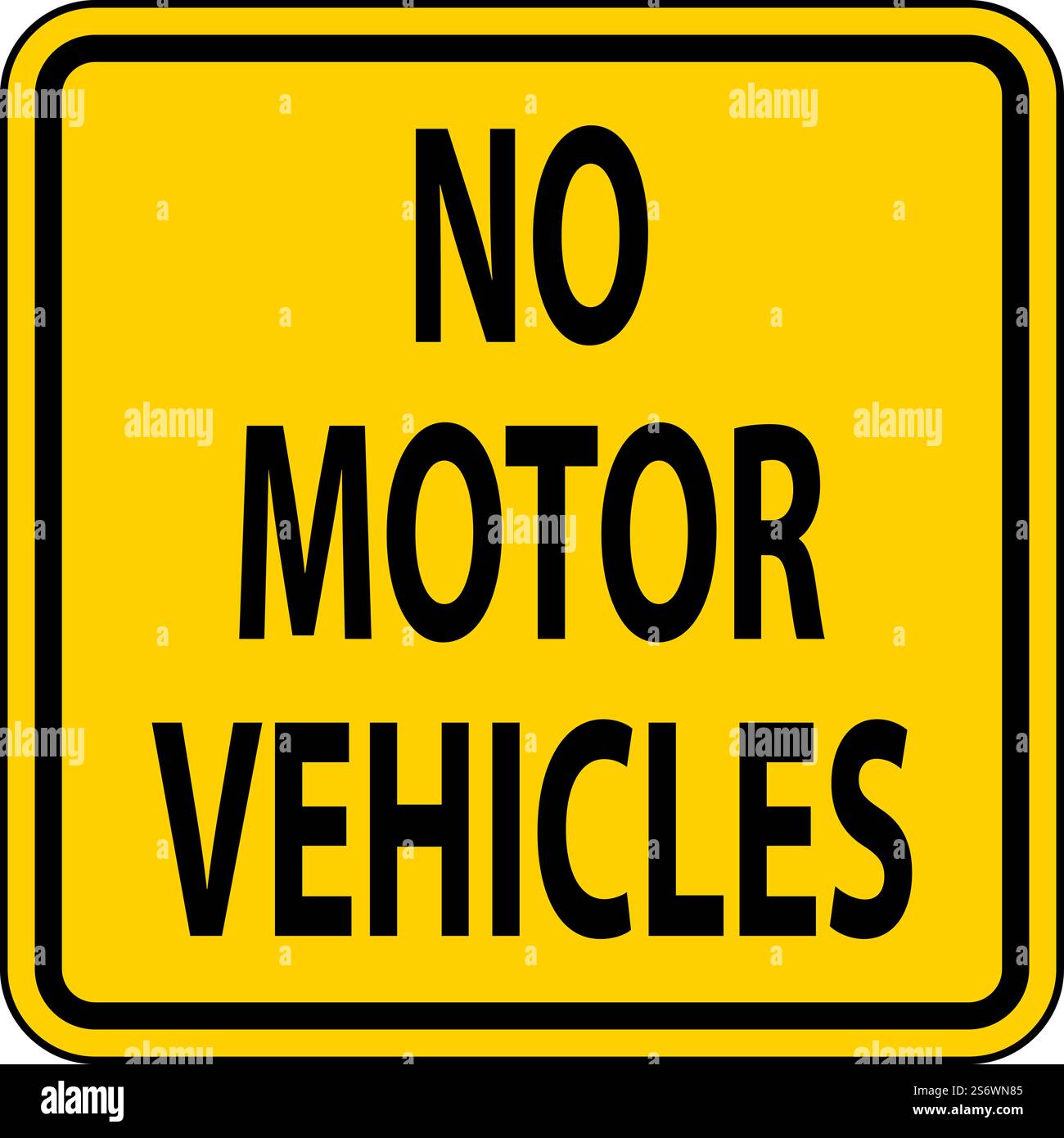 No Motor Vehicles Sign On White Background Stock Vector Image & Art - Alamy