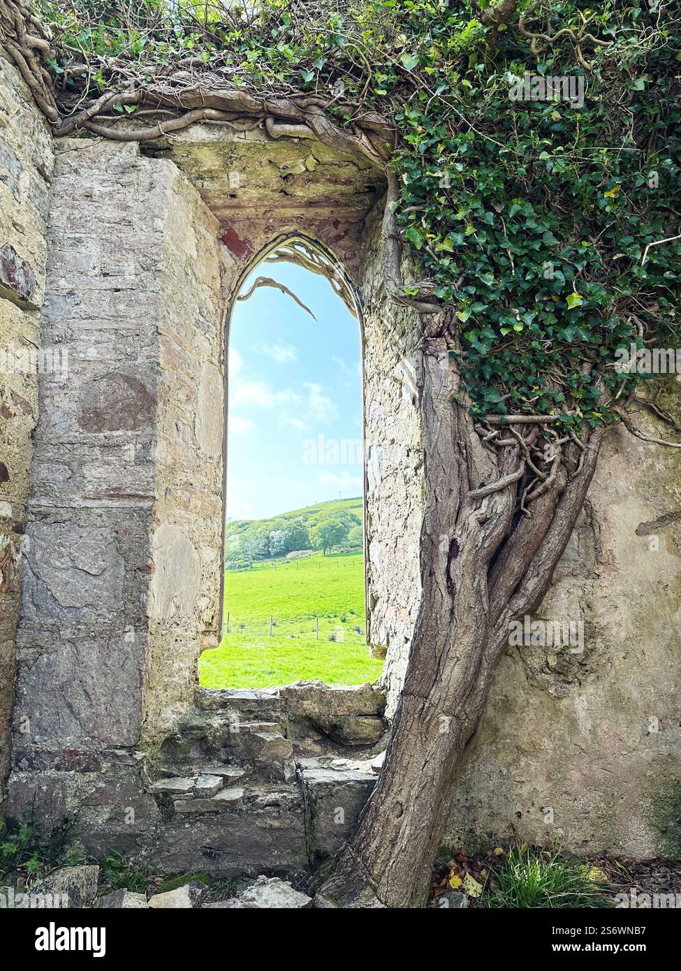 Clifden Castle in Clifden, County Galway, Ireland. - Smartphone Captured Stock Image