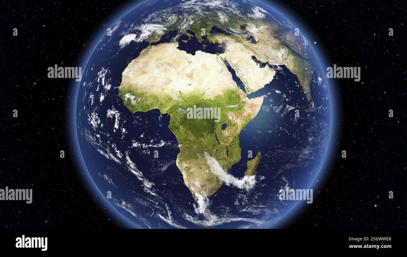 The planet Earth done with NASA textures 3d illustration Stock Photo ...