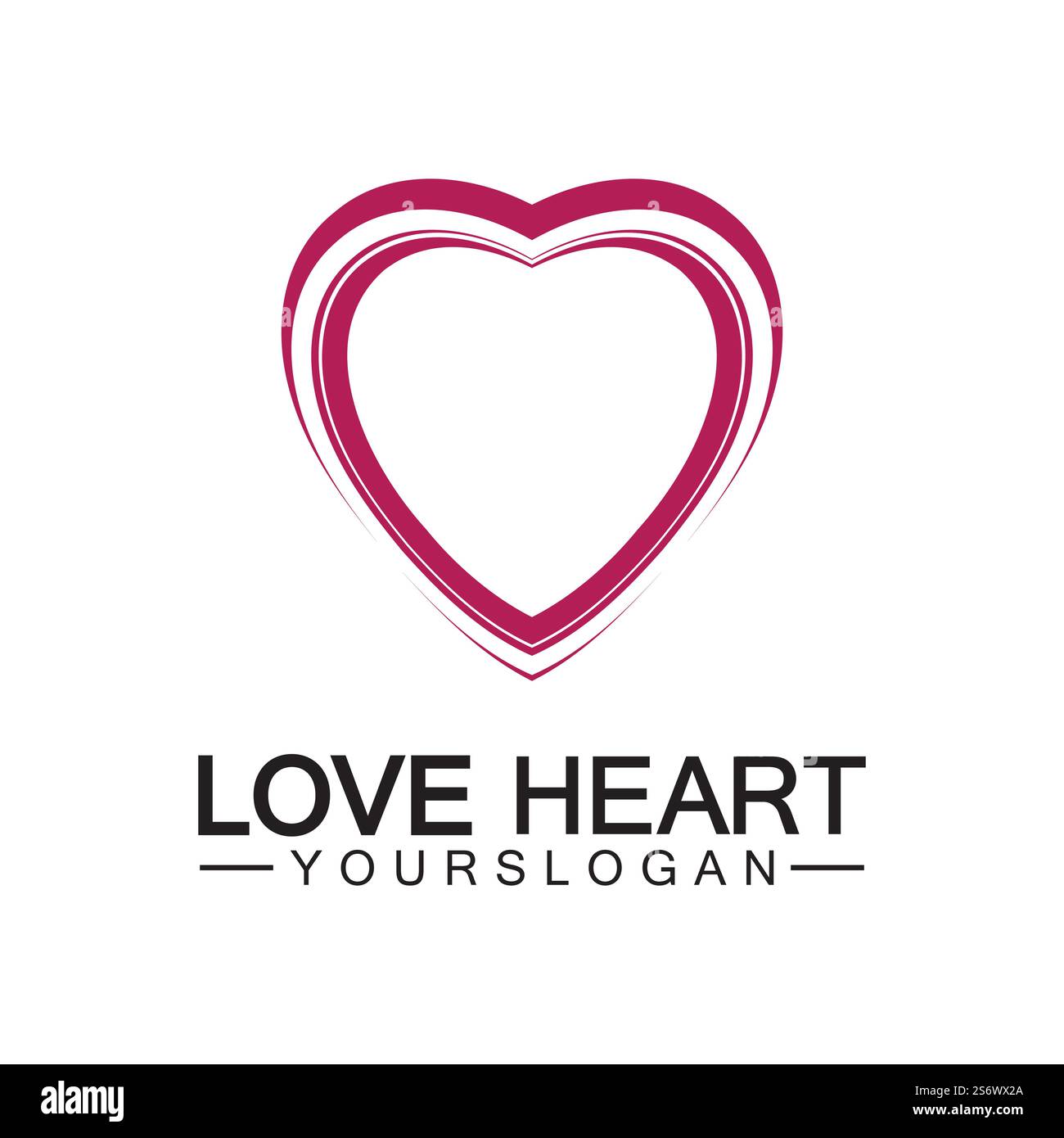Love heart logo and symbol vector template Stock Vector Image & Art - Alamy