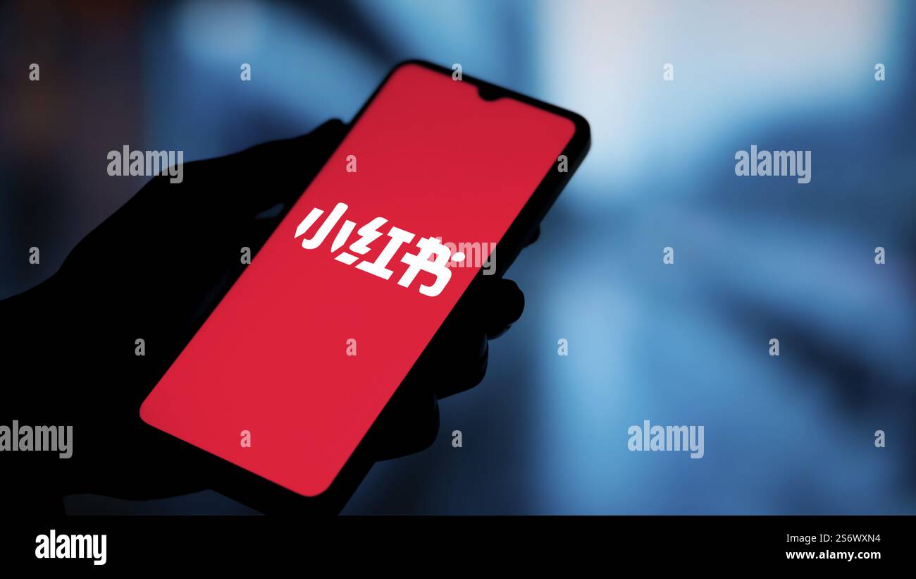 RedNote (Xiaohongshu) logo is displayed on smartphone Stock Photo - Alamy