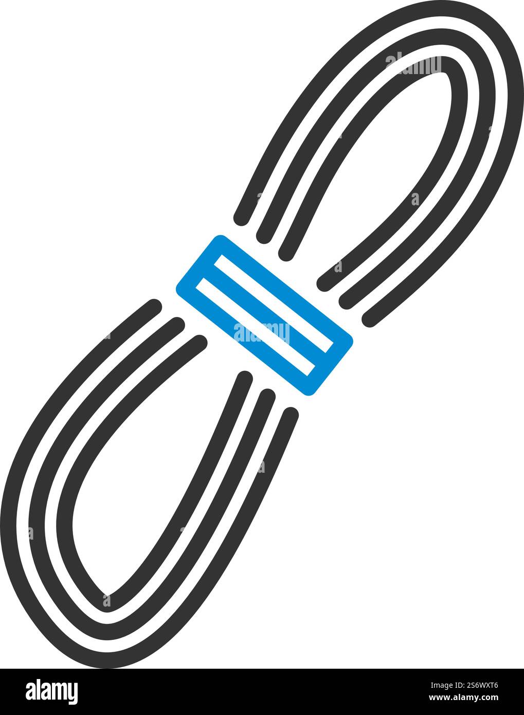 Climbing Rope Icon. Editable Bold Outline With Color Fill Design ...