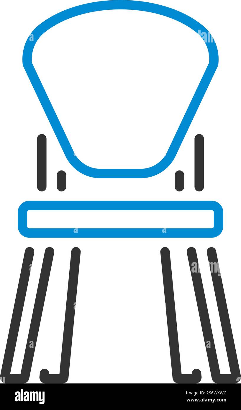 Child Chair Icon. Editable Bold Outline With Color Fill Design. Vector ...