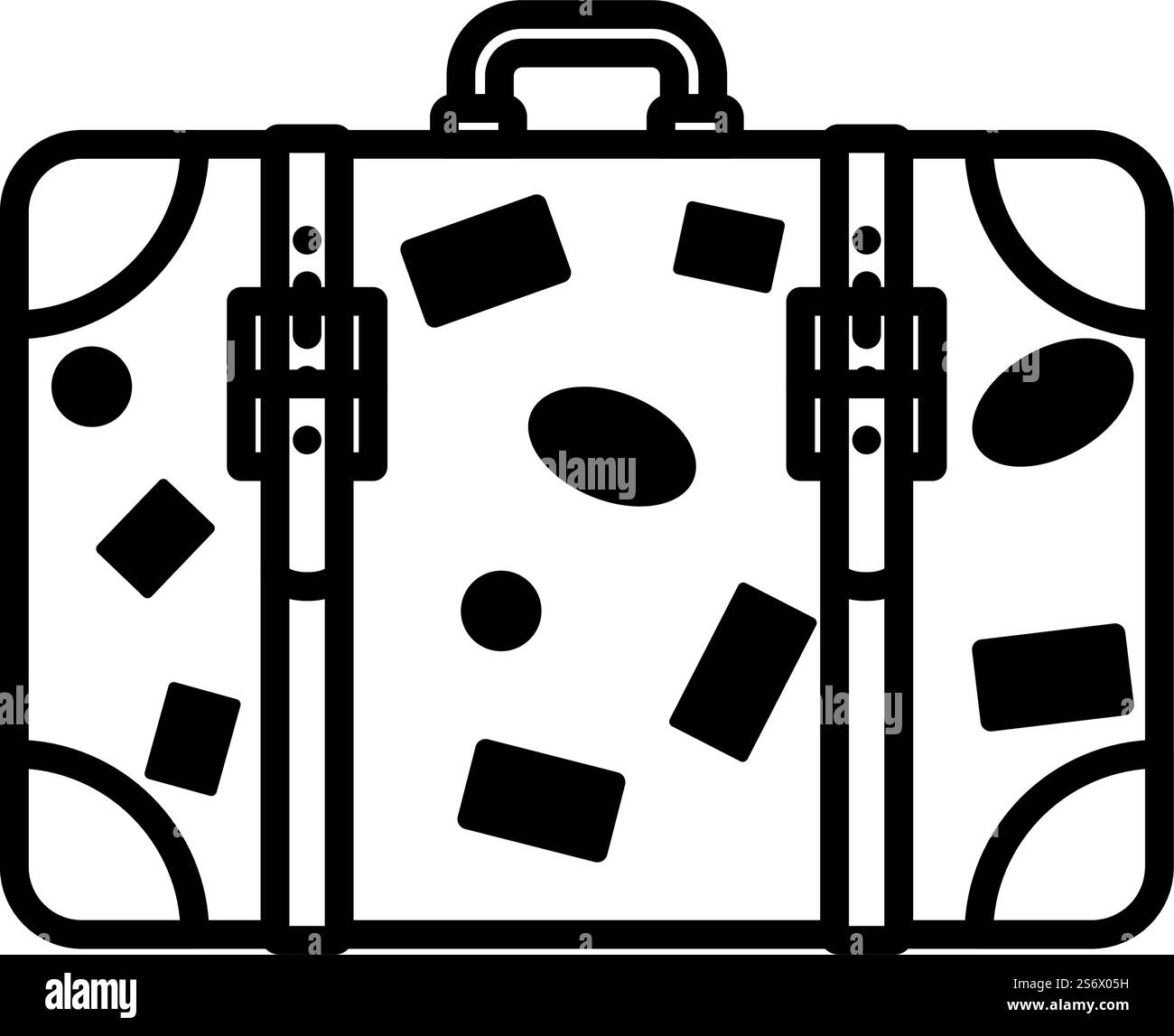 Icon Of Suitcase. Bold outline design with editable stroke width ...
