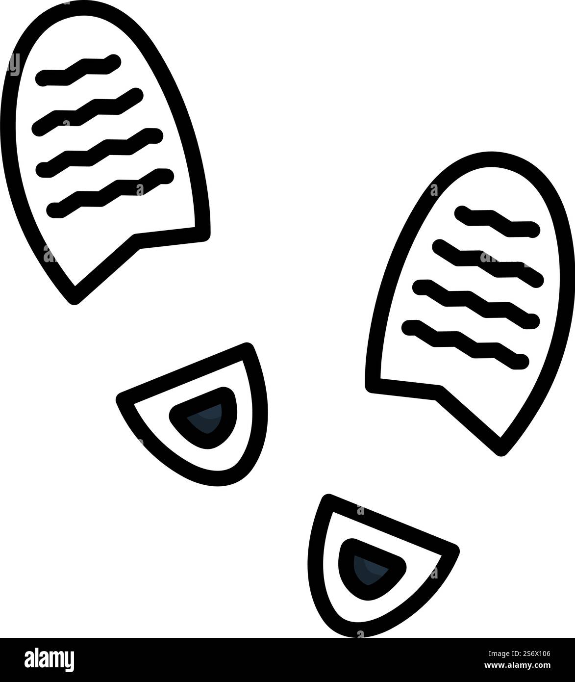 Man Footprint Icon. Editable Bold Outline With Color Fill Design ...