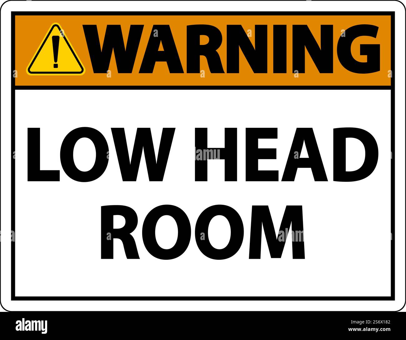 Warning Low Head Room Sign On White Background Stock Vector Image & Art ...