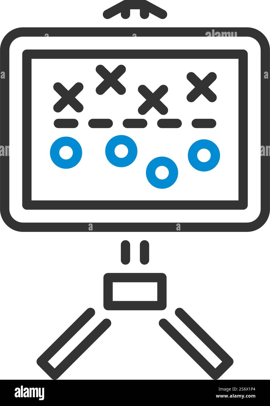 American Football Game Plan Stand Icon. Editable Bold Outline With ...