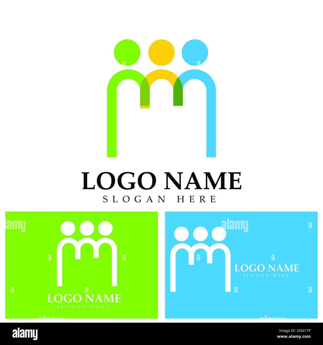 Community logo icon design with colorful people in a circular shape ...