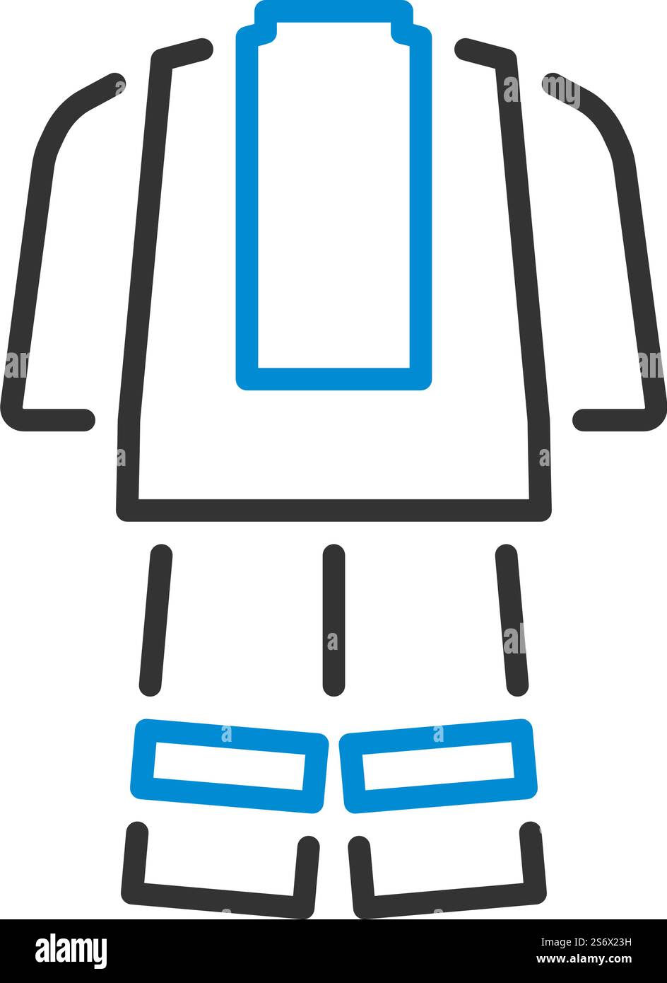 Fire Service Uniform Icon. Editable Bold Outline With Color Fill Design ...