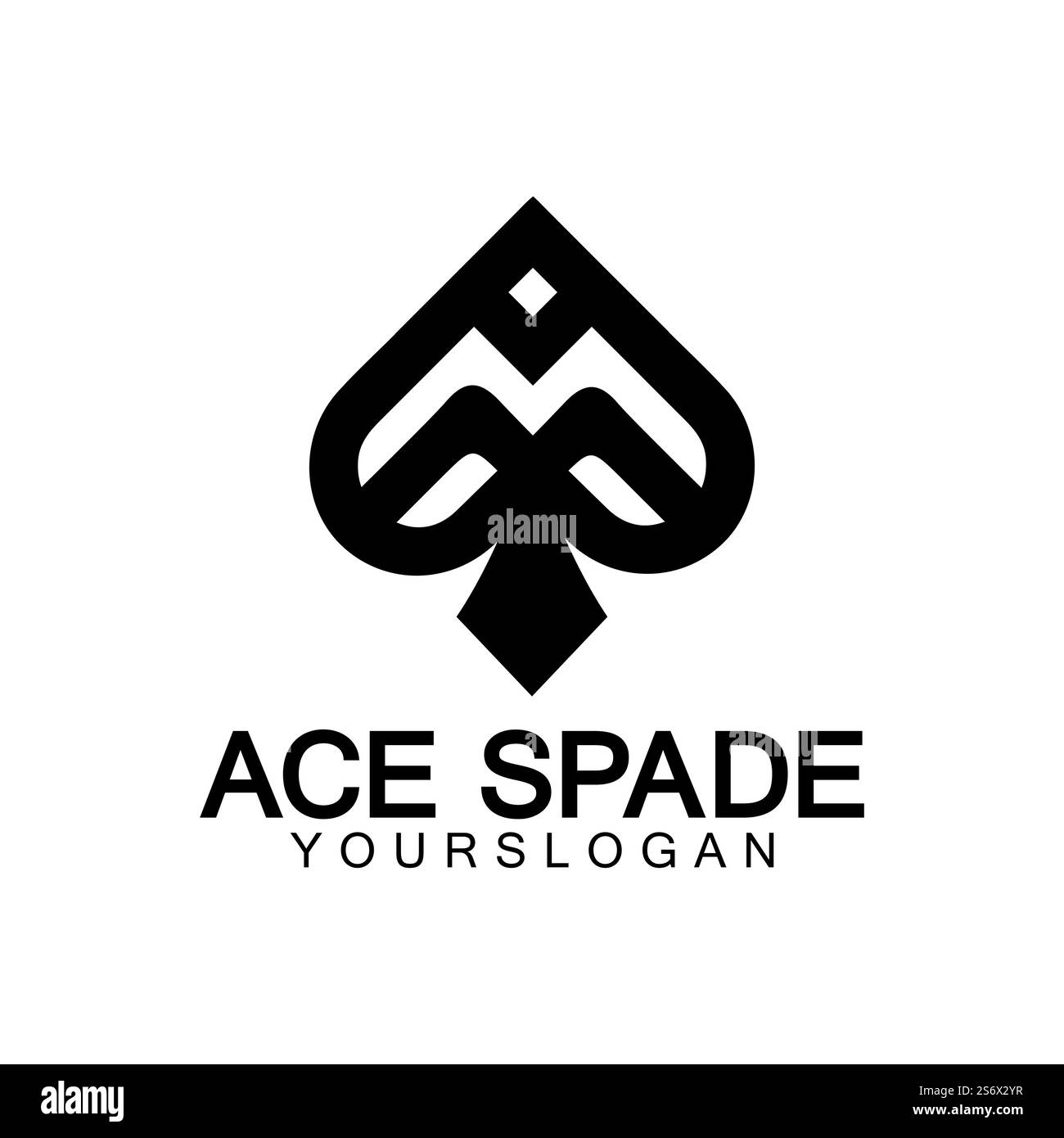 Ace of Spades icon logo design. Flat related icon for web and mobile ...