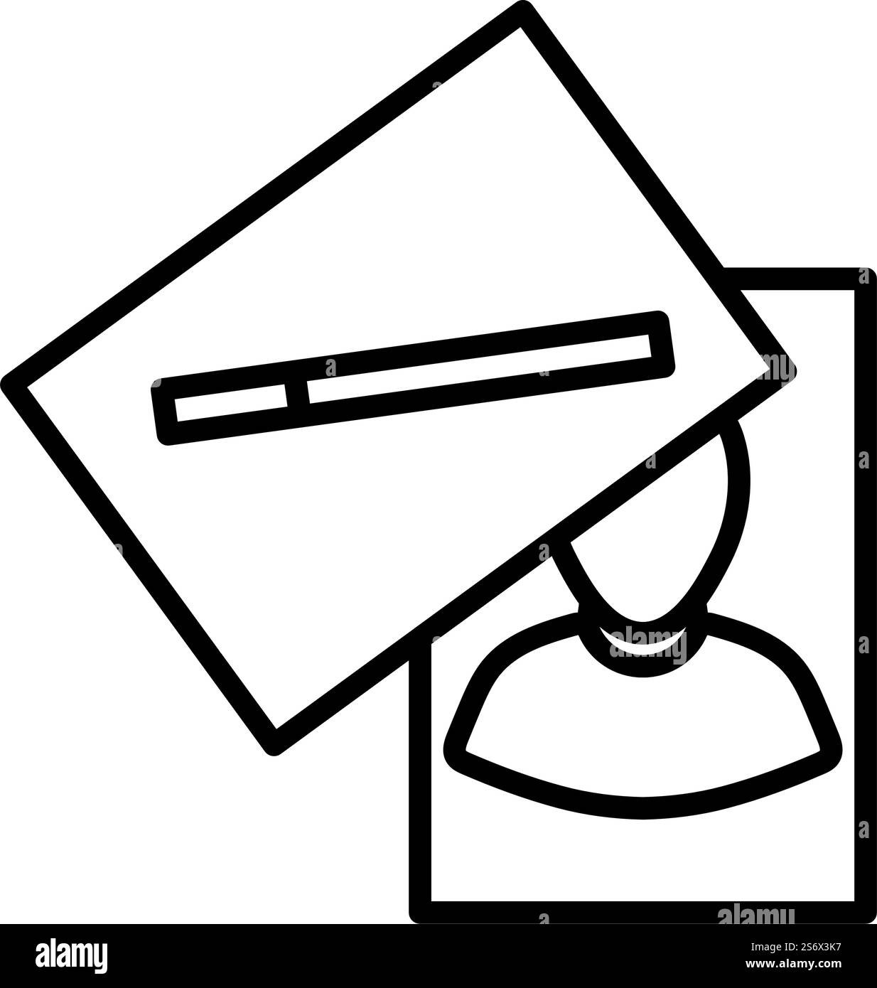 Photograph Evidence Icon. Bold outline design with editable stroke ...