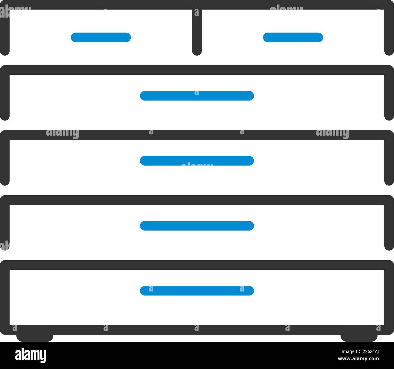 Chest Of Drawers Icon. Editable Bold Outline With Color Fill Design ...