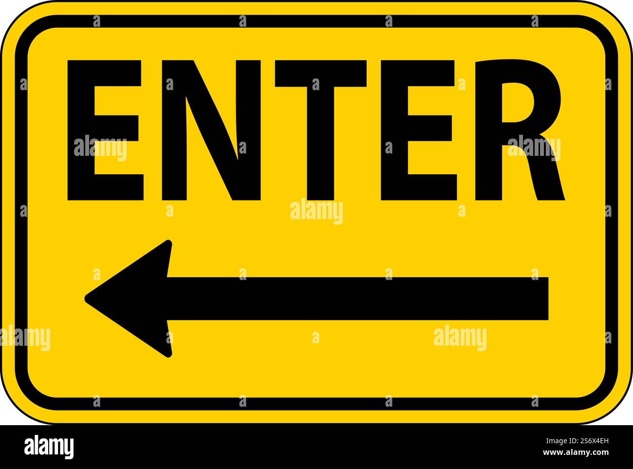Enter Left Arrow Sign On White Background Stock Vector