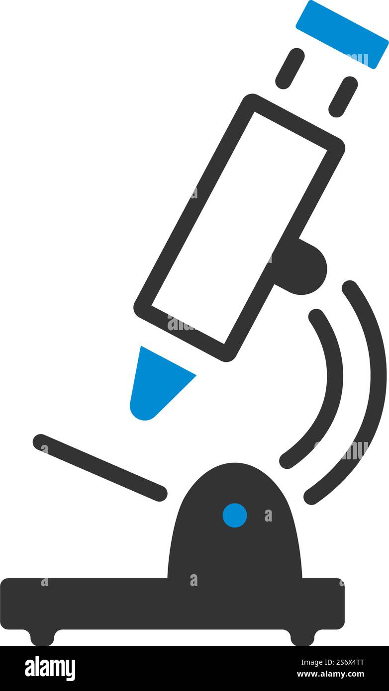 Icon Of School Microscope. Editable Bold Outline With Color Fill Design ...