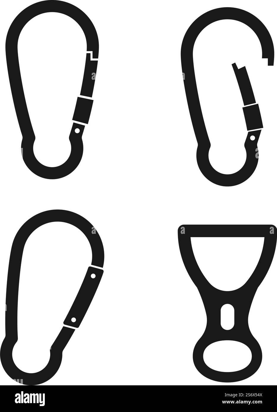 Climbing equipment icon set vector flat design template Stock Vector