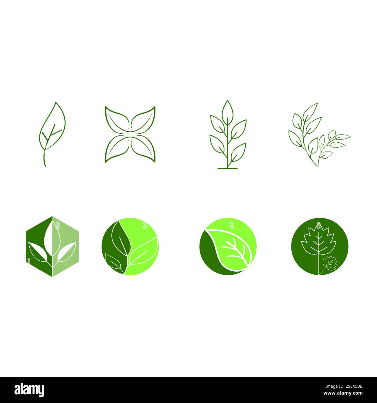 Logos of green Tree leaf ecology nature element vector Stock Vector ...