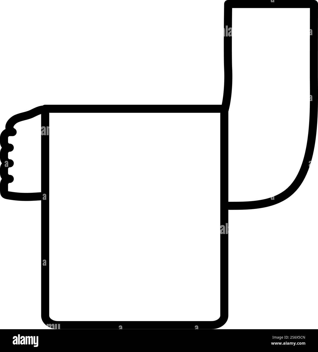 Icon Of Waiter Hand With Towel. Bold outline design with editable ...