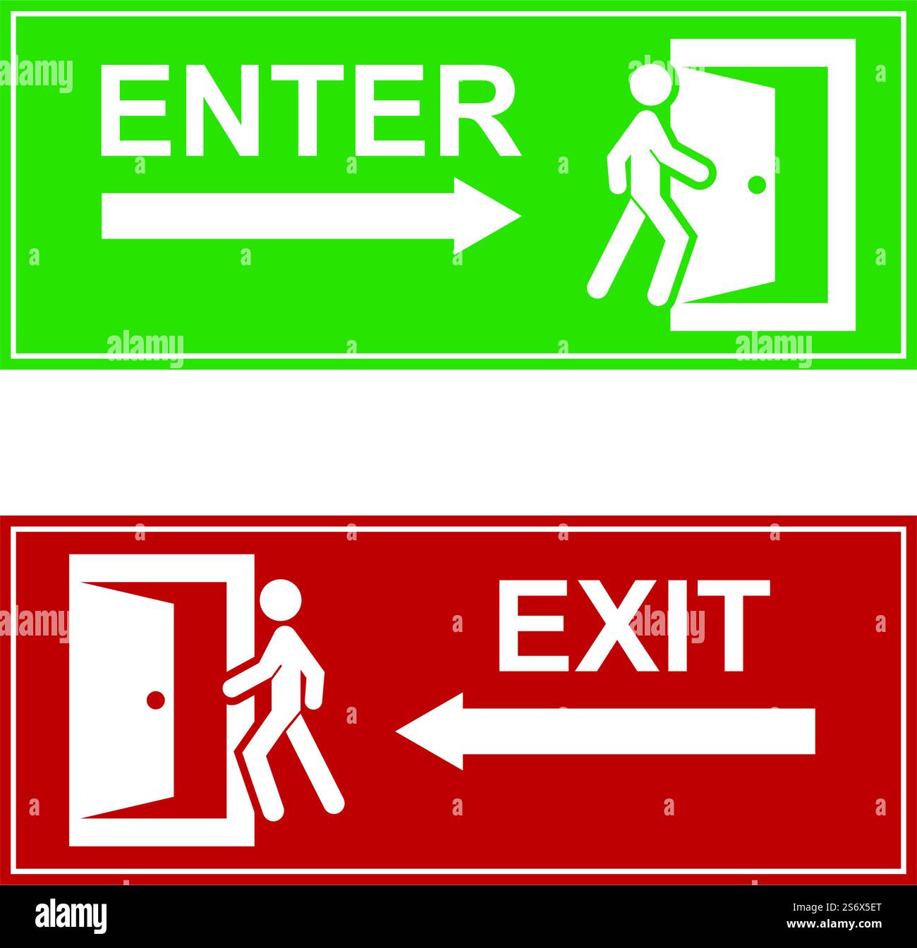 Enter and exit icon vector flat design Stock Vector