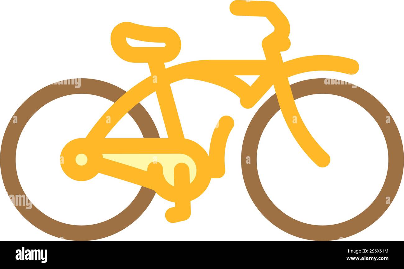 cruiser bike color icon vector. cruiser bike sign. isolated symbol ...